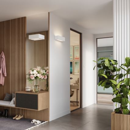 Aplica de perete RIGATA 1xE27/15W/230V ceramică/albă