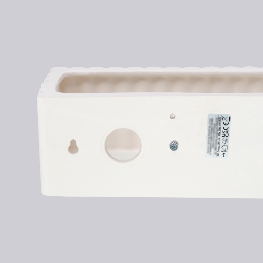 Aplica de perete RIGATA 1xE27/15W/230V ceramică/albă