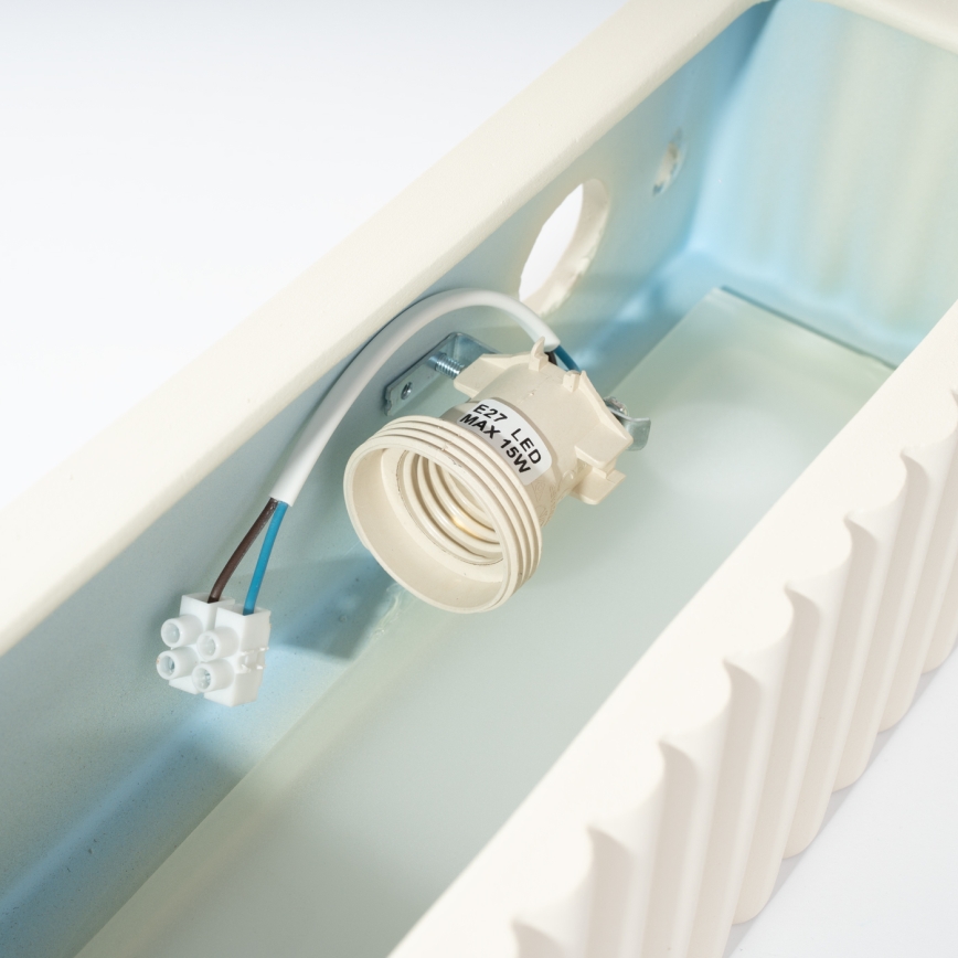 Aplica de perete RIGATA 1xE27/15W/230V ceramică/albă