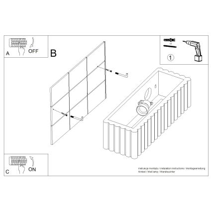 Aplica de perete RIGATA 1xE27/15W/230V ceramică/albă
