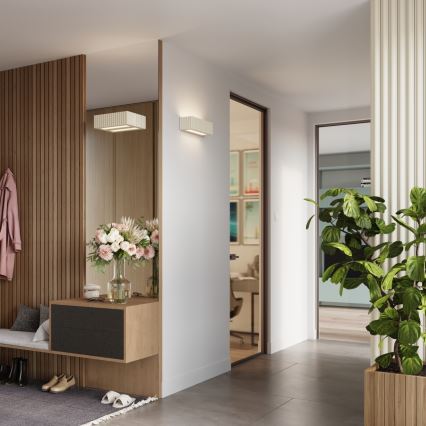 Aplica de perete RIGATA, ceramică, crem, 1xE27/15W/230V