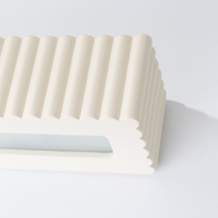 Aplica de perete RIGATA, ceramică, crem, 1xE27/15W/230V