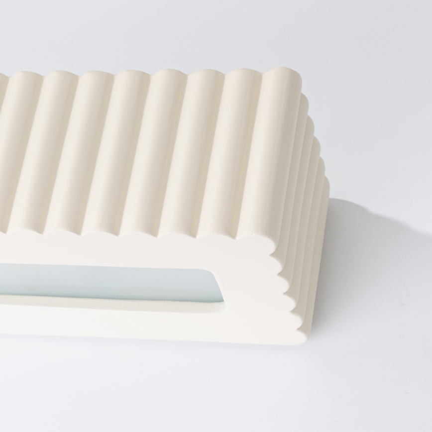 Aplica de perete RIGATA, ceramică, crem, 1xE27/15W/230V