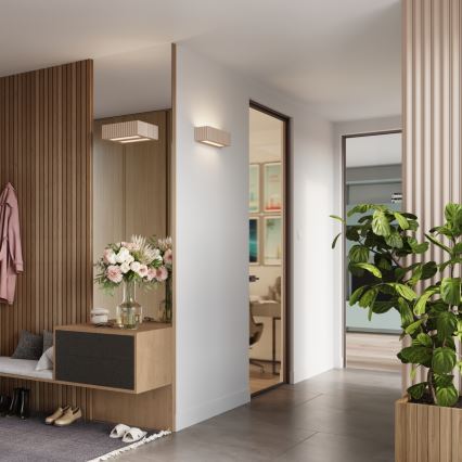 Aplica de perete RIGATA, 1xE27/15W/230V, ceramică, culoare taupe