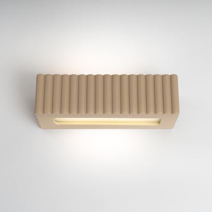 Aplica de perete RIGATA, 1xE27/15W/230V, ceramică, culoare taupe