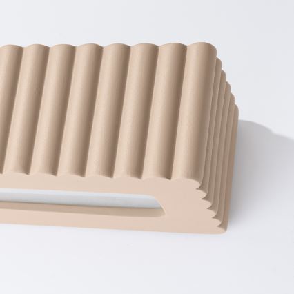 Aplica de perete RIGATA, 1xE27/15W/230V, ceramică, culoare taupe