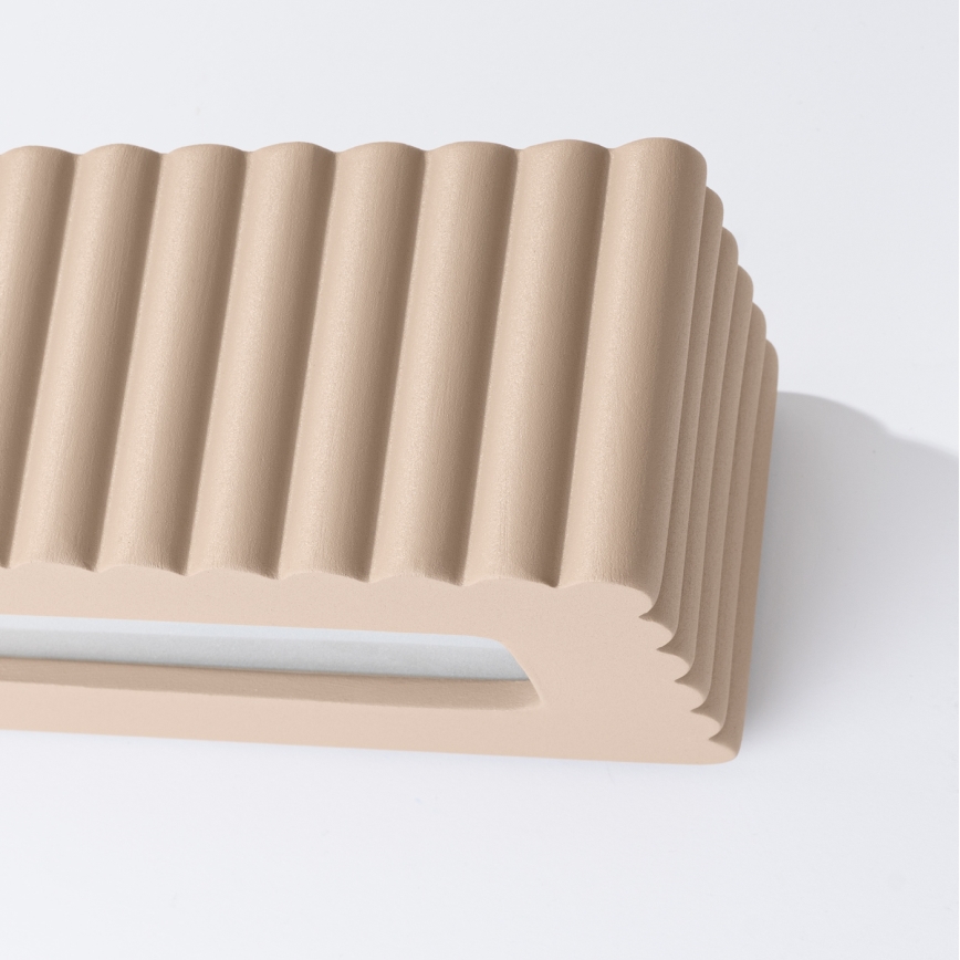 Aplica de perete RIGATA, 1xE27/15W/230V, ceramică, culoare taupe
