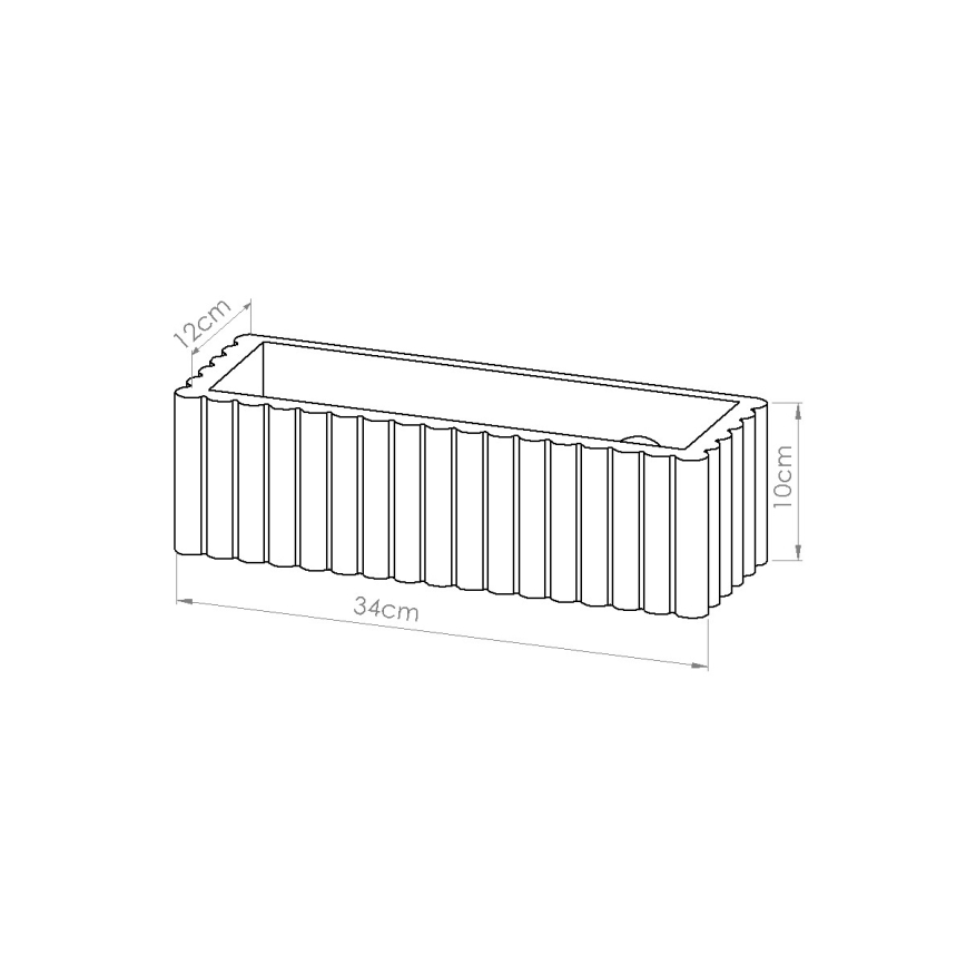 Aplica de perete RIGATA, 1xE27/15W/230V, ceramică, culoare taupe