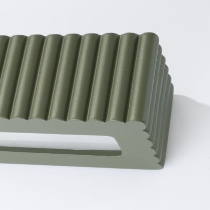 Aplica de perete RIGATA 1xE27/15W/230V ceramică/verde