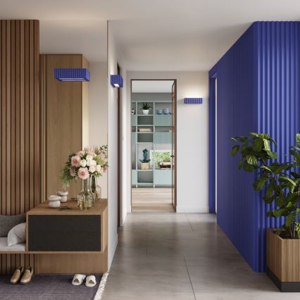 Aplica de perete RIGATA 1xE27/15W/230V ceramică/albastru