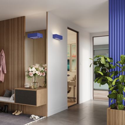 Aplica de perete RIGATA 1xE27/15W/230V ceramică/albastru
