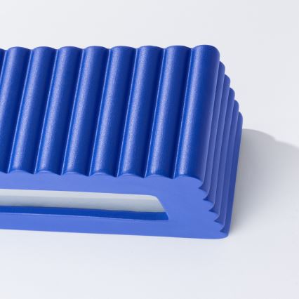 Aplica de perete RIGATA 1xE27/15W/230V ceramică/albastru