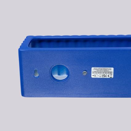 Aplica de perete RIGATA 1xE27/15W/230V ceramică/albastru