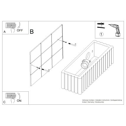 Aplica de perete RIGATA 1xE27/15W/230V ceramică/albastru