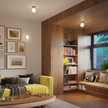 Aplica de perete pentru baie ZORI 1xG9/8W/230V IP44, galbenă