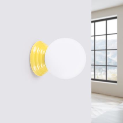 Aplica de perete pentru baie ZORI 1xG9/8W/230V IP44, galbenă