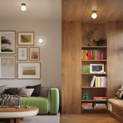 Plafonieră de baie ZORI, 1xG9/8W/230V, Ø 12 cm, IP44, verde