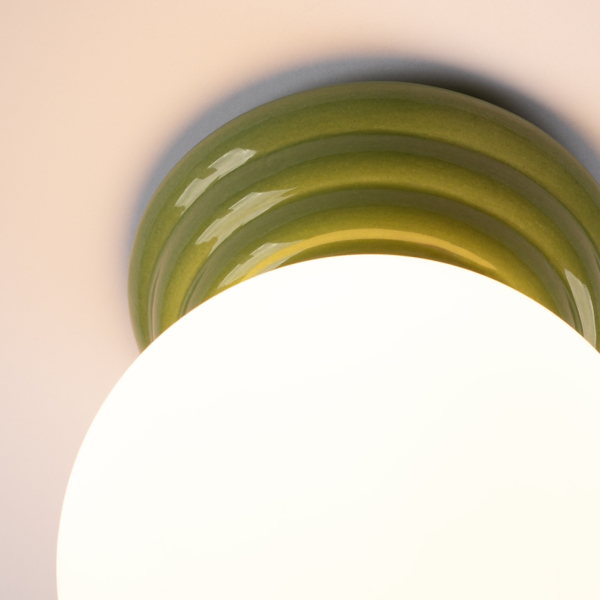 Plafonieră de baie ZORI, 1xG9/8W/230V, Ø 12 cm, IP44, verde