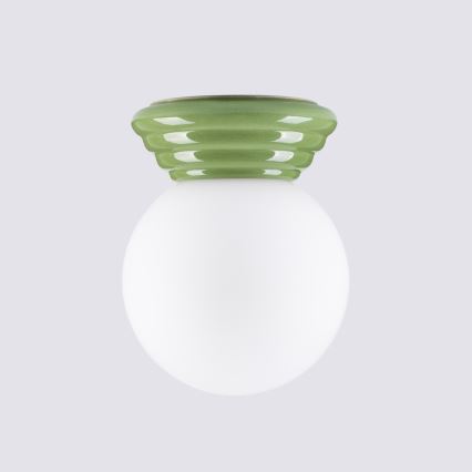 Plafonieră de baie ZORI, 1xG9/8W/230V, Ø 12 cm, IP44, verde