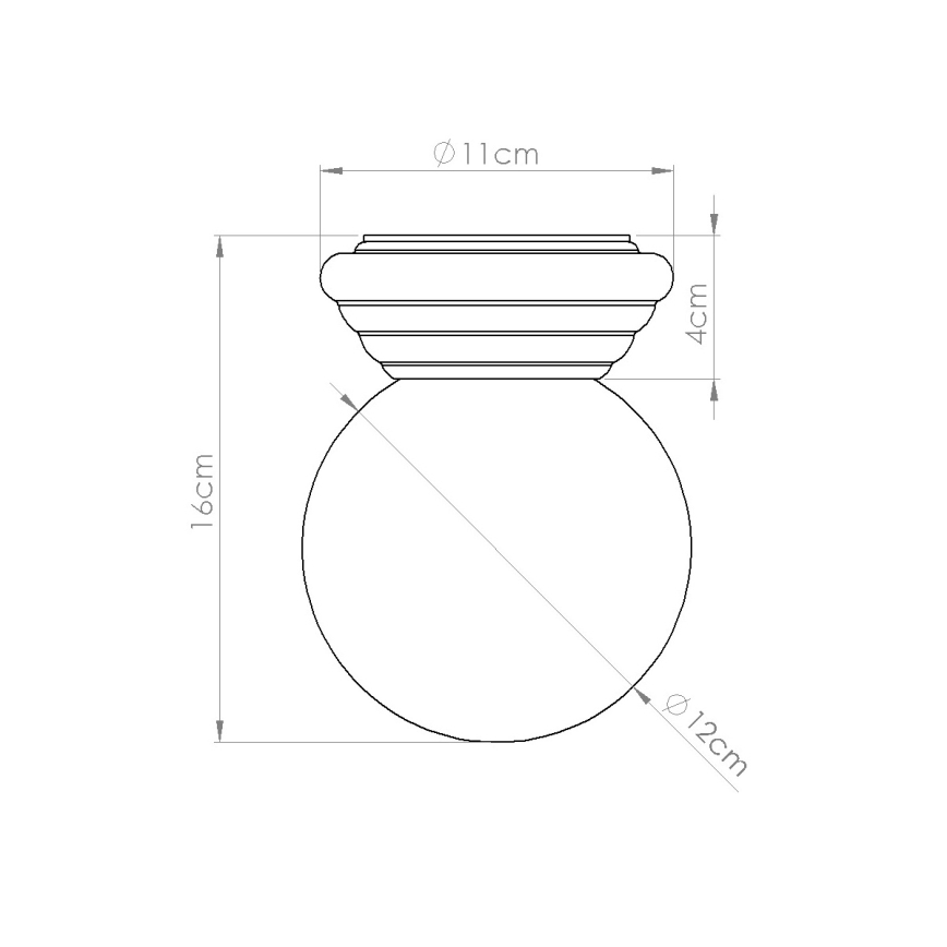Plafonieră de baie ZORI, 1xG9/8W/230V, Ø 12 cm, IP44, verde