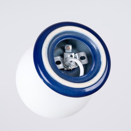 Plafonieră pentru baie ZORI, 1xG9/8W/230V, Ø 12 cm, IP44, albastră