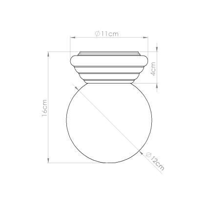Plafonieră pentru baie ZORI, 1xG9/8W/230V, Ø 12 cm, IP44, albastră