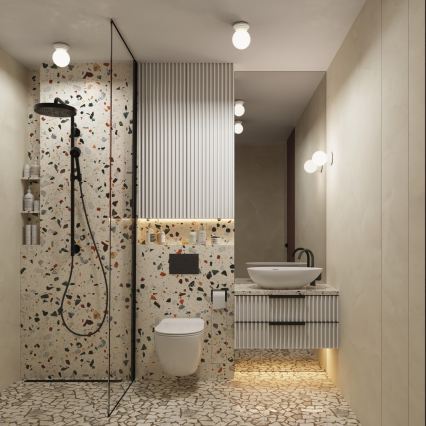 Aplică de perete pentru baie ZORI 1xG9/8W/230V IP44 albă