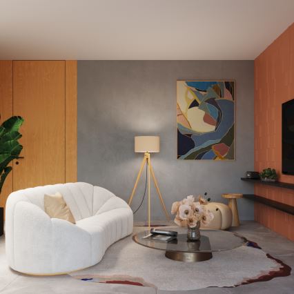 Lampă de podea NATT, 1 x E27, 15 W, 230 V, taupe