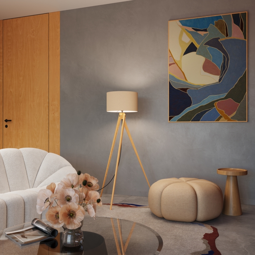 Lampă de podea NATT, 1 x E27, 15 W, 230 V, taupe