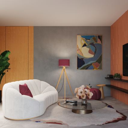 Lampă de podea NATT 1xE27/15W/230V roșie