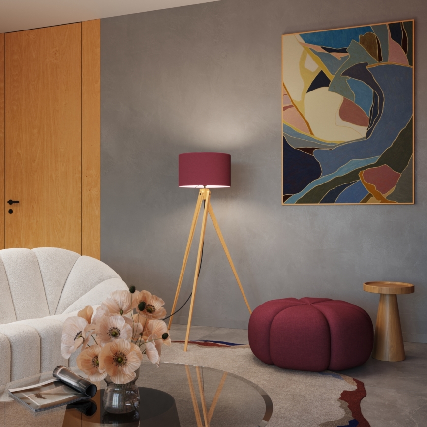 Lampă de podea NATT 1xE27/15W/230V roșie