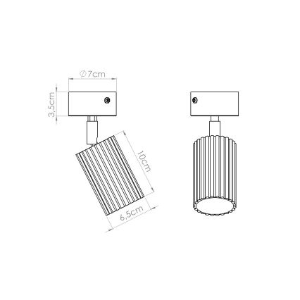 Corp de iluminat spot KARBON 1xGU10/10W/230V negru