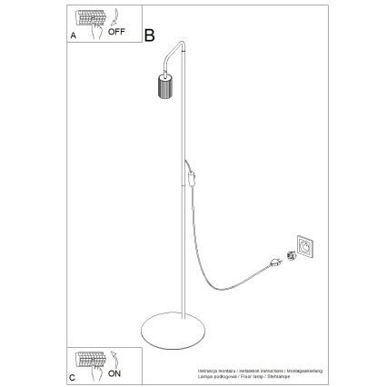 Lampadar KARBON 1xGU10/10W/230V negru