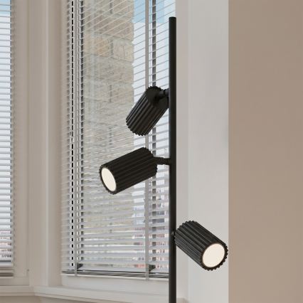 Lampă de podea KARBON 3xGU10/10W/230V neagră