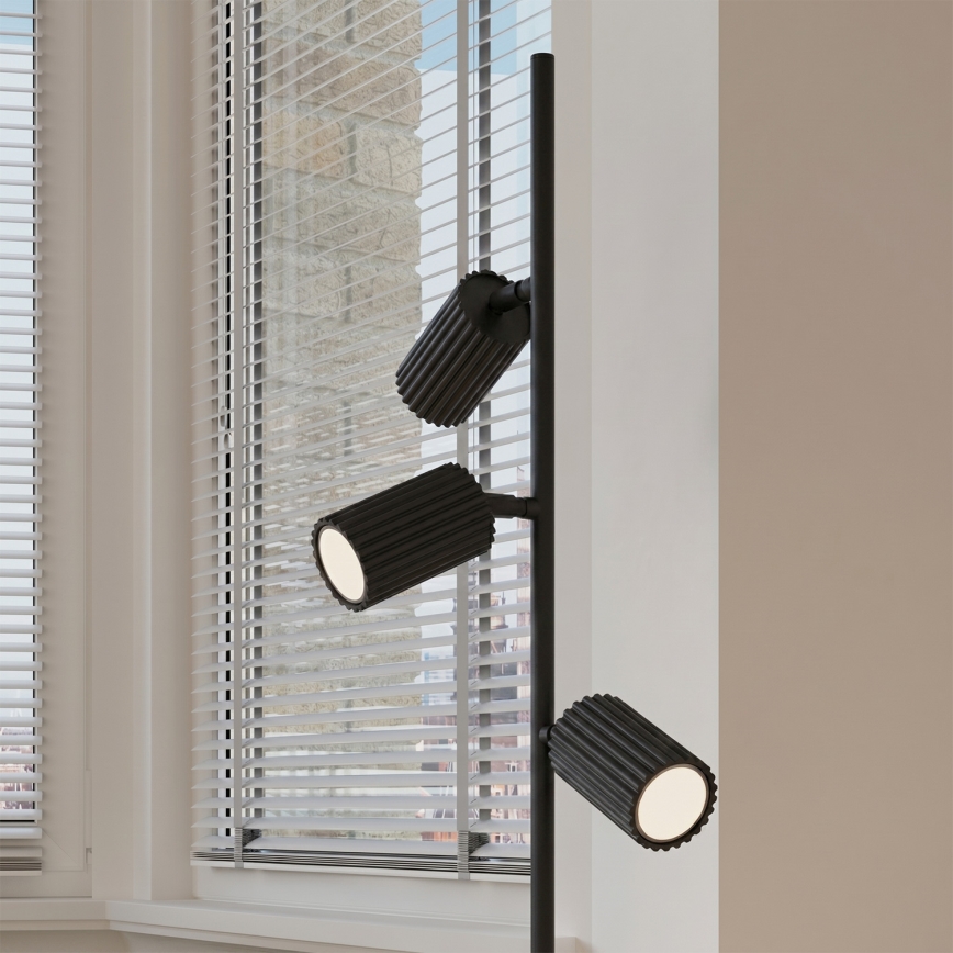 Lampă de podea KARBON 3xGU10/10W/230V neagră