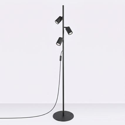 Lampă de podea KARBON 3xGU10/10W/230V neagră