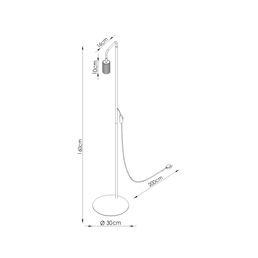 Lampă de podea KARBON 1xGU10/10W/230V portocalie