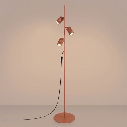 Lampă de podea KARBON 3xGU10/10W/230V portocalie