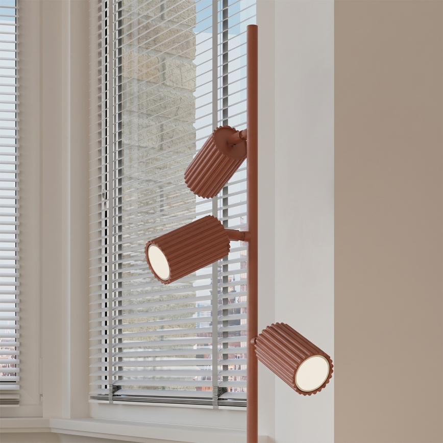 Lampă de podea KARBON 3xGU10/10W/230V portocalie