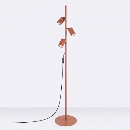 Lampă de podea KARBON 3xGU10/10W/230V portocalie