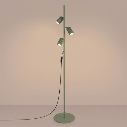 Lampă de podea KARBON 3xGU10/10W/230V verde