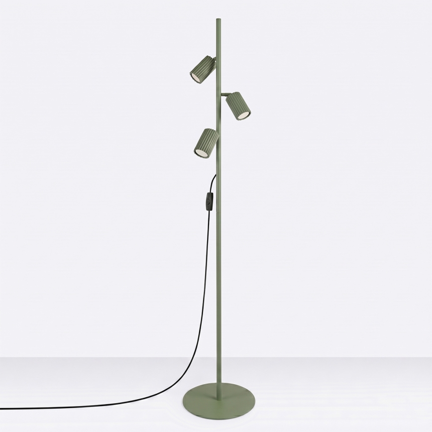 Lampă de podea KARBON 3xGU10/10W/230V verde