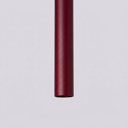 Candelabru suspendat pe cablu PASTELO 2xG9/8W/230V roșu