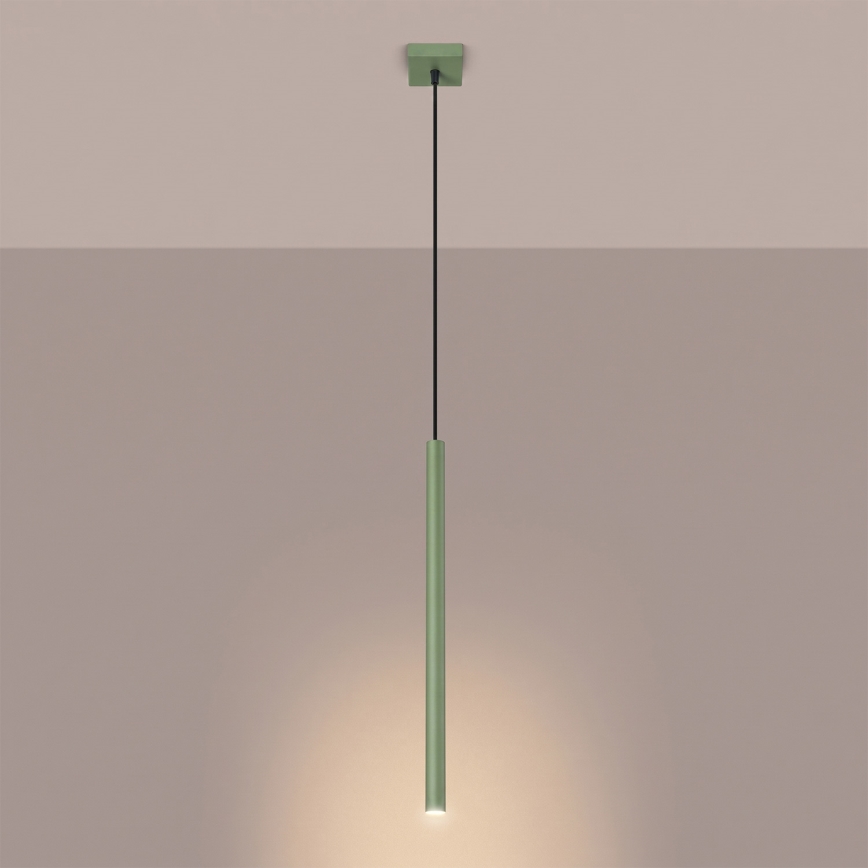 Pendul cu cablu PASTELO 1xG9/8W/230V verde