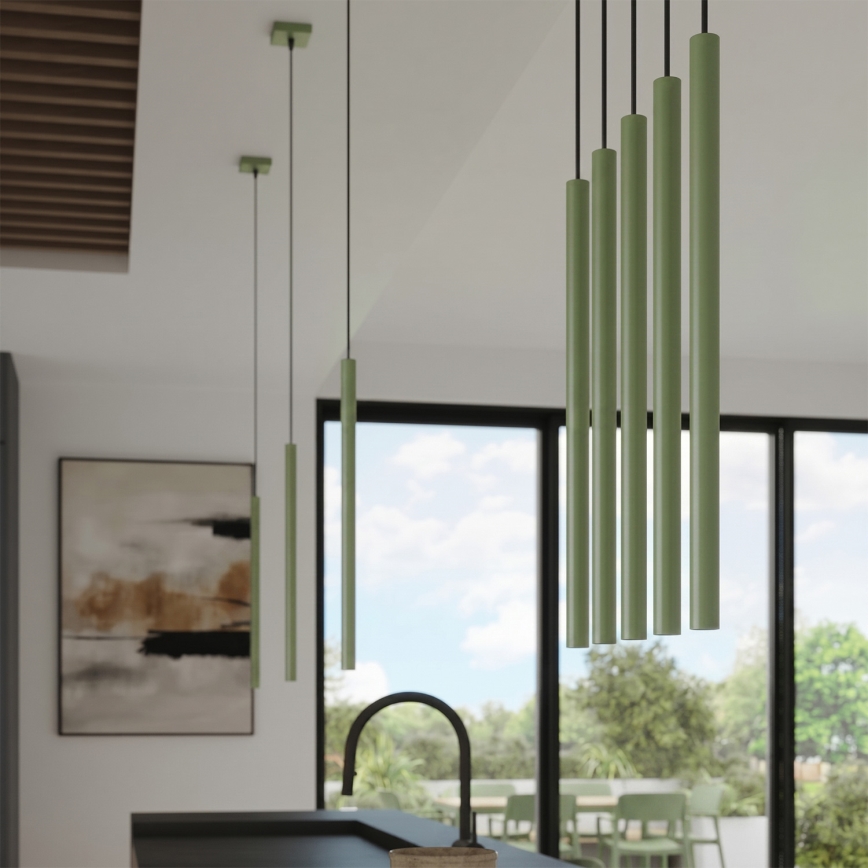 Pendul cu cablu PASTELO 1xG9/8W/230V verde