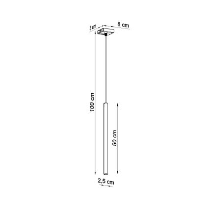Pendul cu cablu PASTELO 1xG9/8W/230V verde