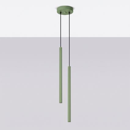 Pendul pe cablu PASTELO 2xG9/8W/230V verde