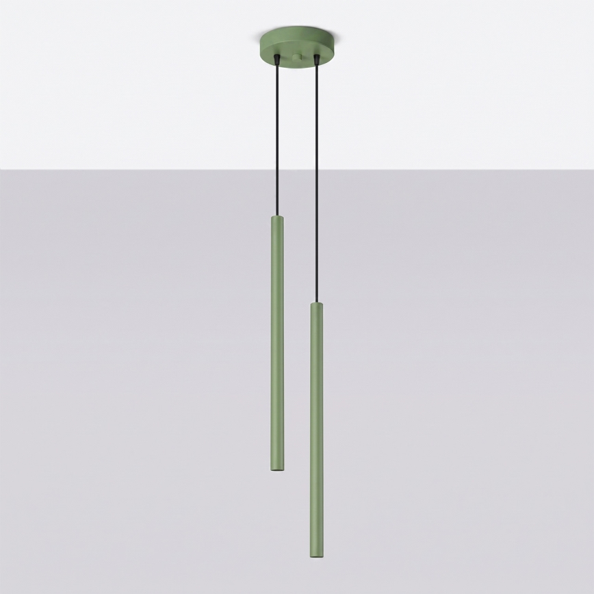 Pendul pe cablu PASTELO 2xG9/8W/230V verde