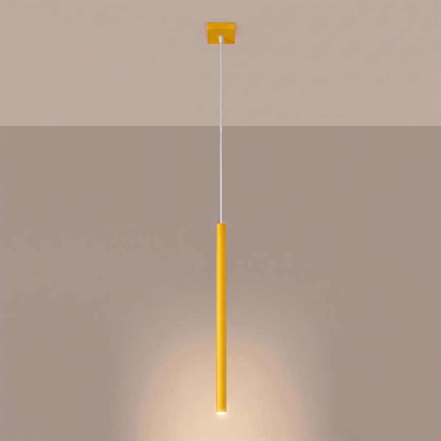 Lampă suspendată pe cablu PASTELO 1xG9/8W/230V galbenă