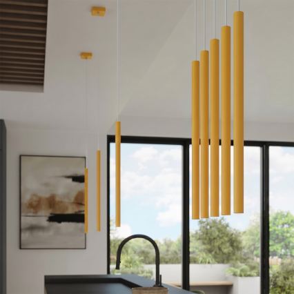 Lampă suspendată pe cablu PASTELO 1xG9/8W/230V galbenă